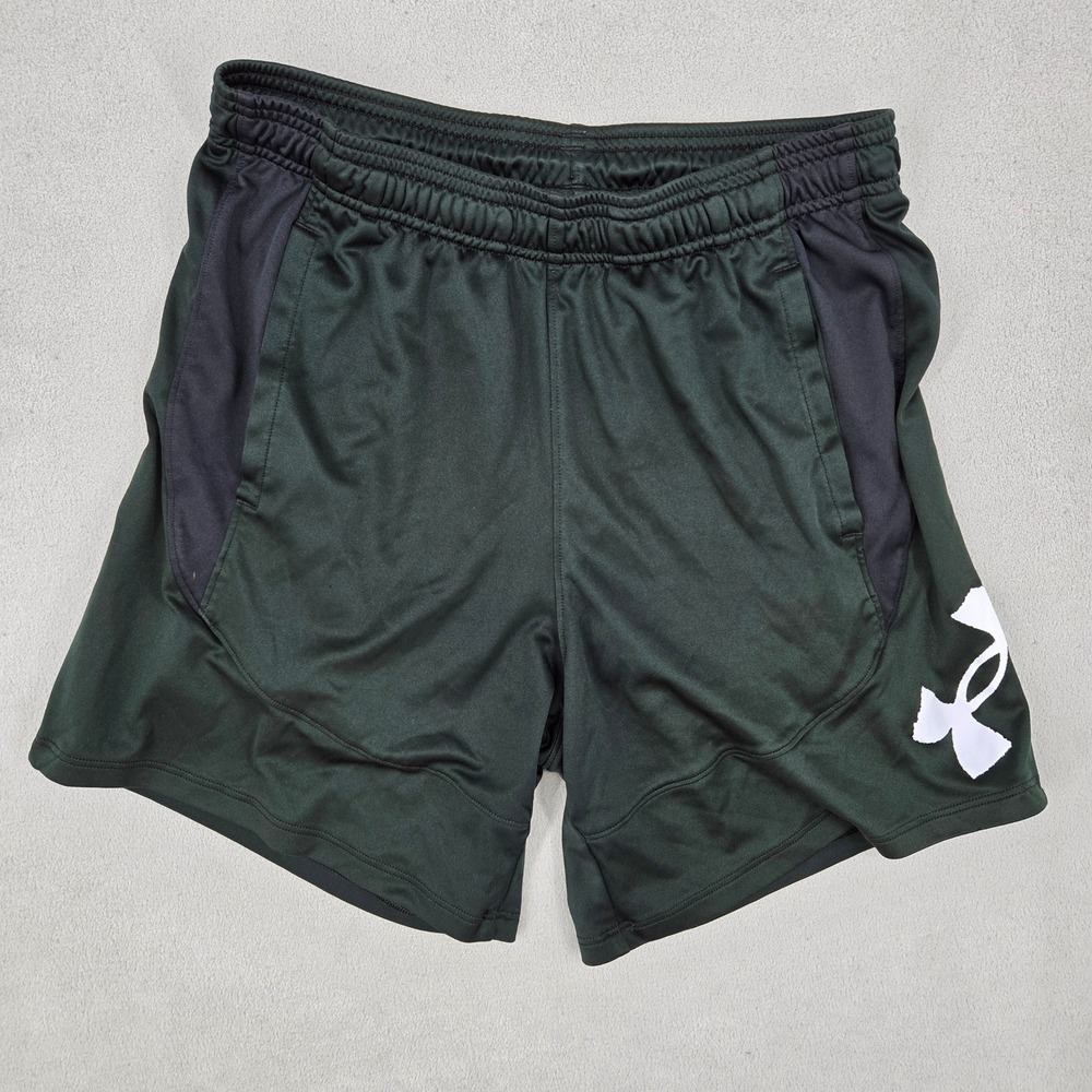 Under Armour Mens Small‎ Athletic Shorts HeatGear Green Sporty Gorpcore